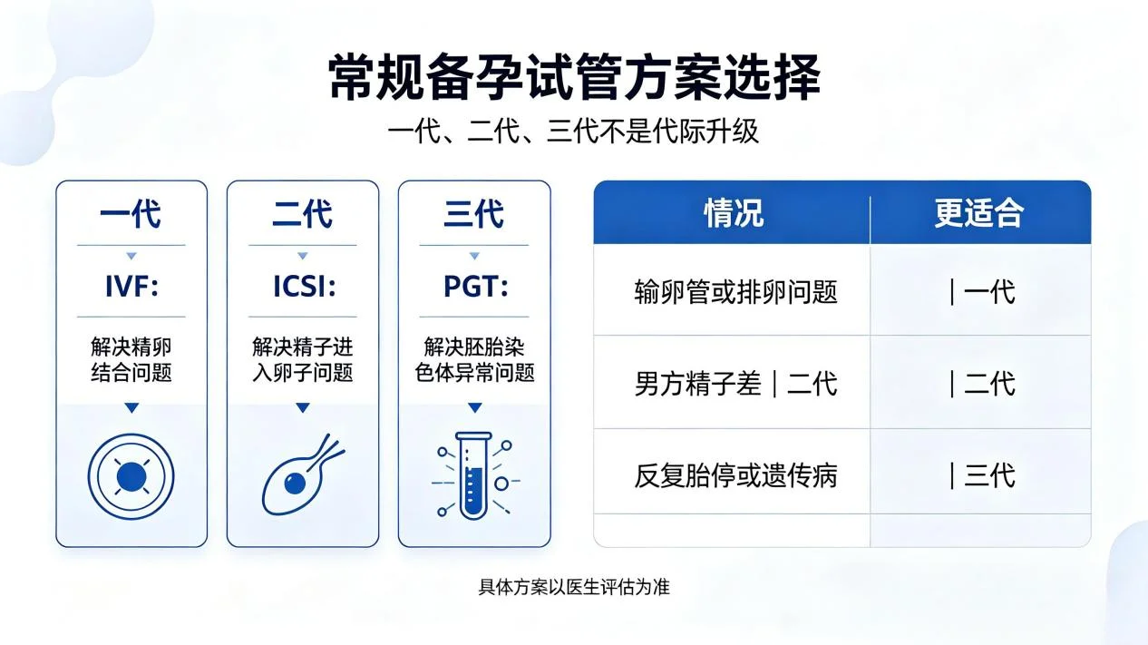 试管一二三代怎么选 试管一二三代怎么选