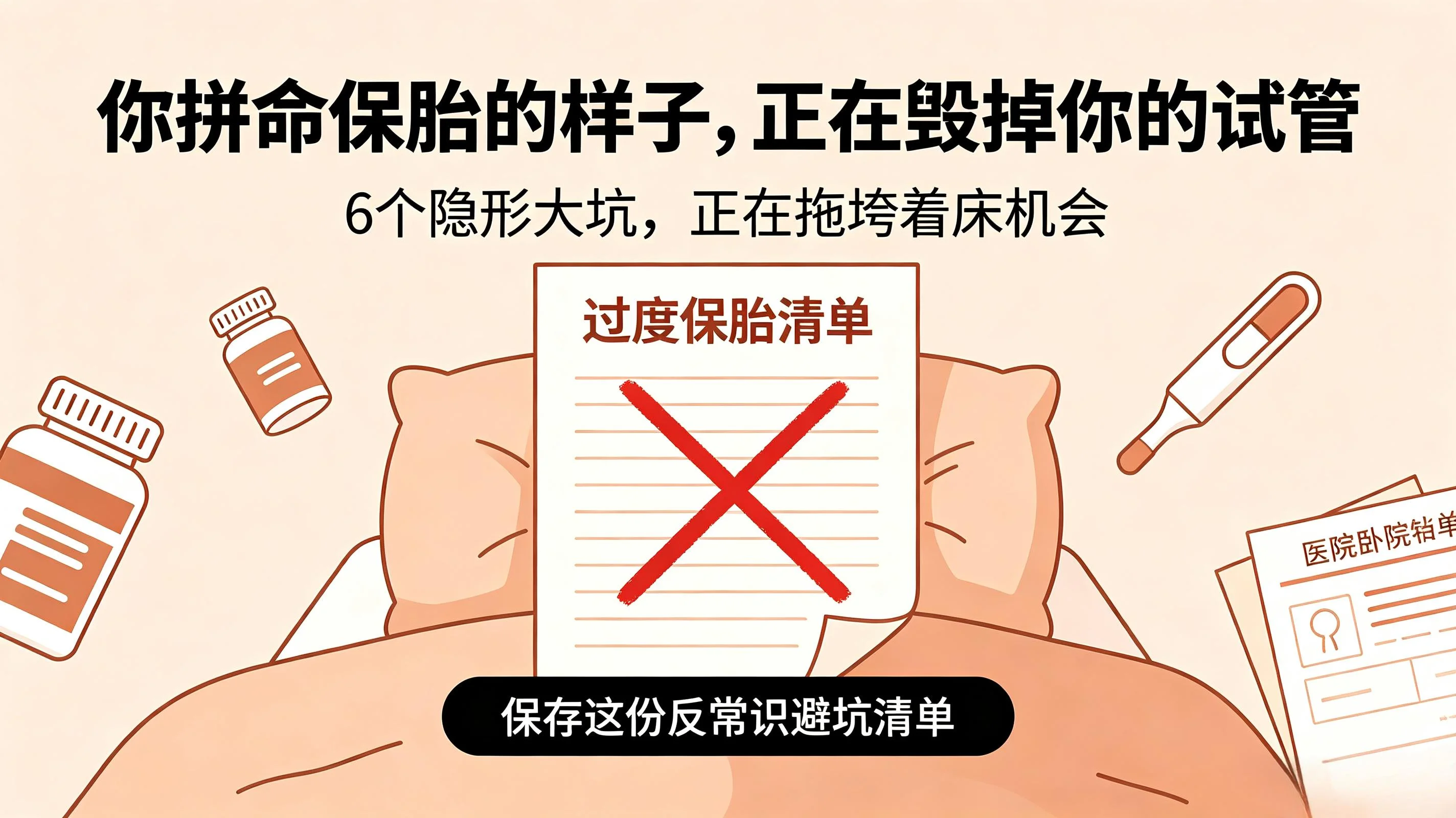 你拼命保胎的样子,正在毁掉你的试管 你拼命保胎的样子,正在毁掉你的试管