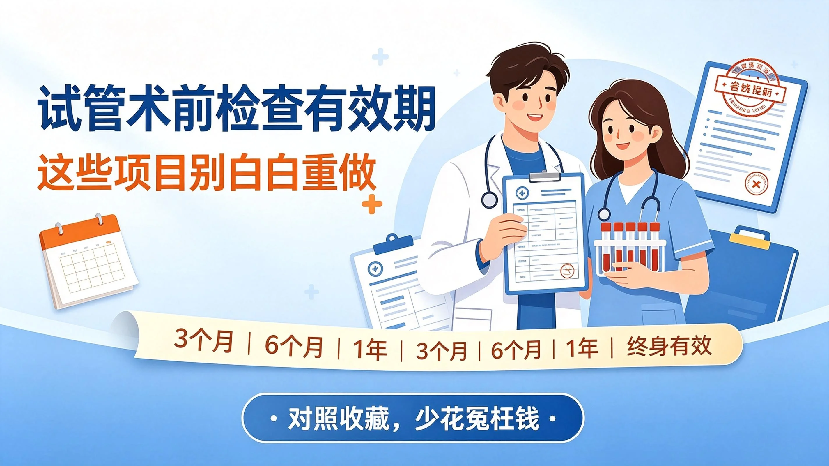 试管术前检查有效期清单!别再白白花钱重做检查 试管术前检查有效期清单!别再白白花钱重做检查